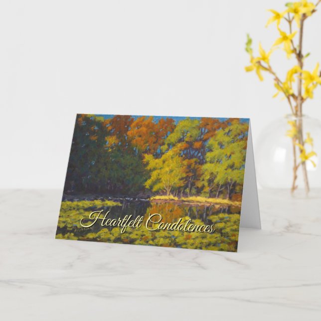 Blessings and Prayers Memorial Sympathy Card (Yellow Flower)