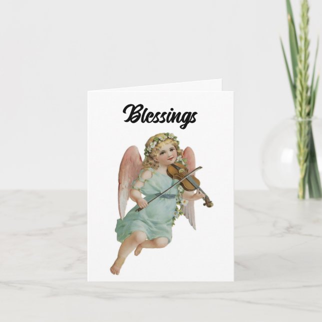 Blessings Angel Poetry Greeting Card (Front)