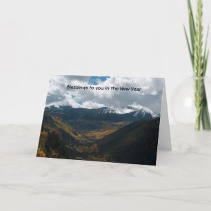 Blessings for the new year holiday card