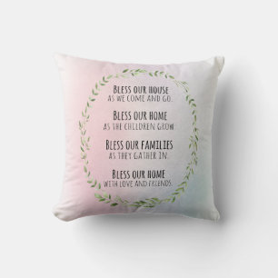 Blessings for your home and family cushion