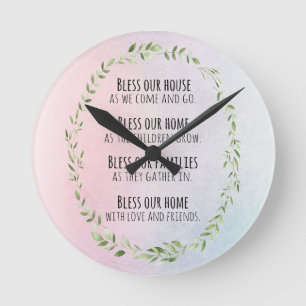 Blessings for your home and family  round clock