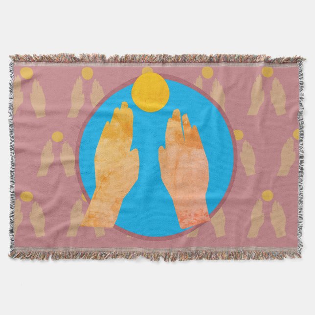 Blessings  Hands Throw Blanket (Front)