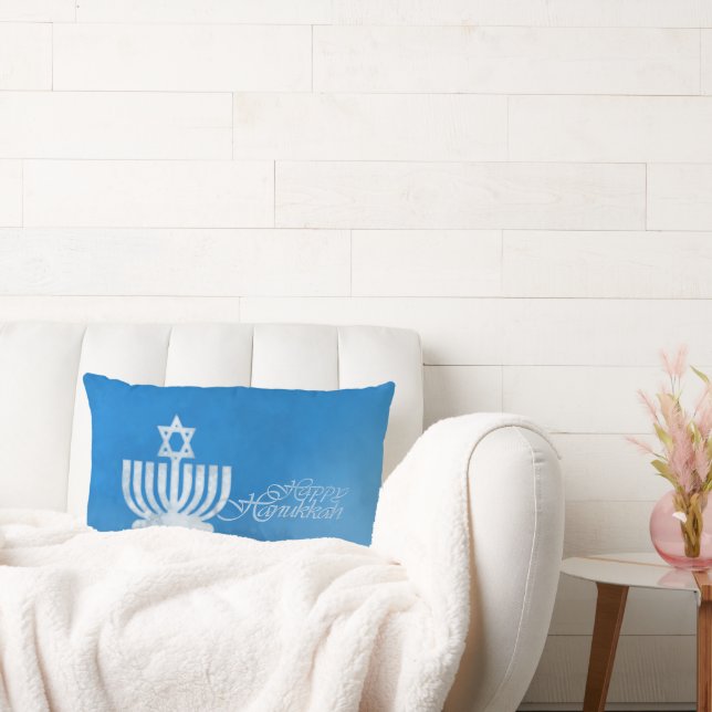 Blessings of the Menorah Lumbar Cushion (Couch)