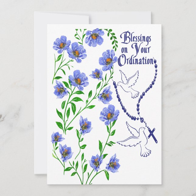 Blessings on Your Ordination Invitation (Front)