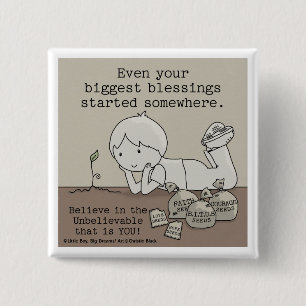 Blessings Started Somewhere 15 Cm Square Badge
