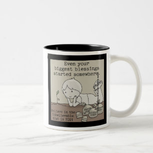 Blessings Started Somewhere Two-Tone Coffee Mug