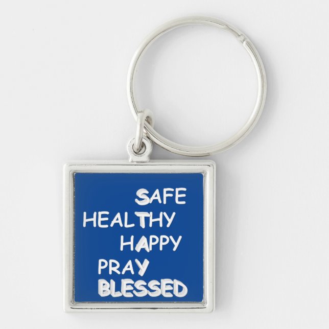 Blessings Stay Blessed Button Key Ring (Front)