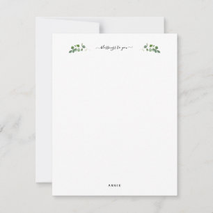 Blessings to You Custom Name  Card