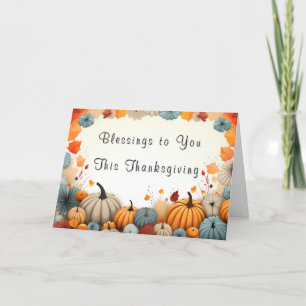 Blessings to You This Thanksgiving Thank You Card