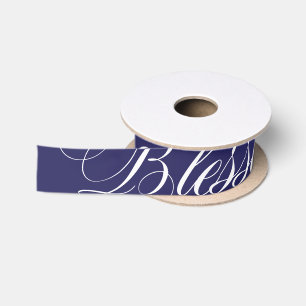 Blessings Vintage Royal Blue Satin Ribbon