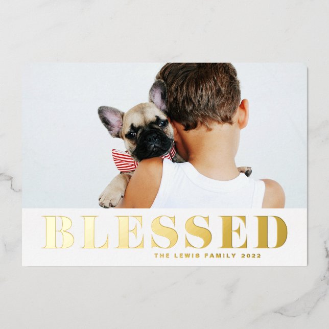 Blesssed Bold Typography Photo (Front)