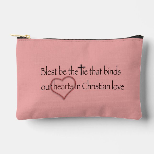 Blest Be the Tie Christian Hymn Accessory Pouch (Front)
