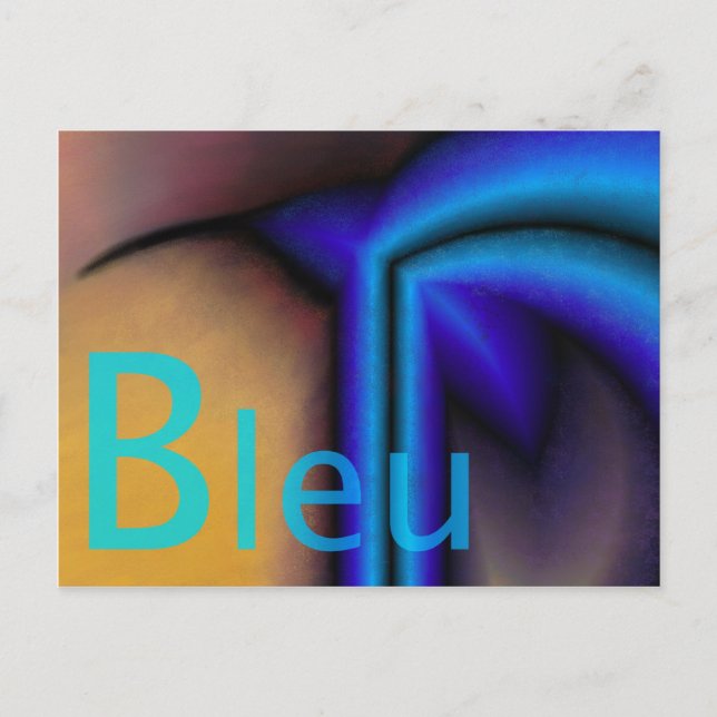 Bleu - Carte postale Postcard (Front)