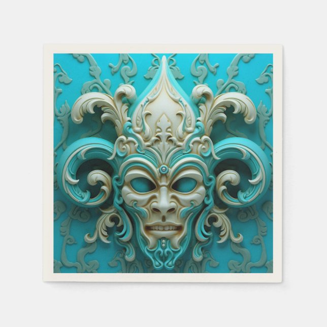 Bleu Mask Napkin (Front)