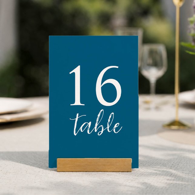  Bleu Minimalist Elegant Table Number (Creator Uploaded)