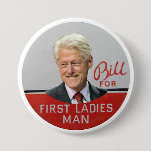Blii Clinton for First Ladies Man 7.5 Cm Round Badge