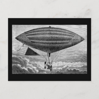 Blimp Airship Dirigible Vintage Flying Machine Pos Postcard