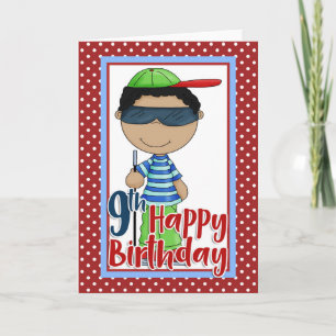 Blind Boy - Happy 9th Birthday Card