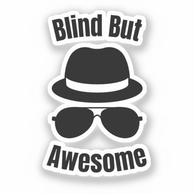 Blind But Awesome - blind pinback (Front)
