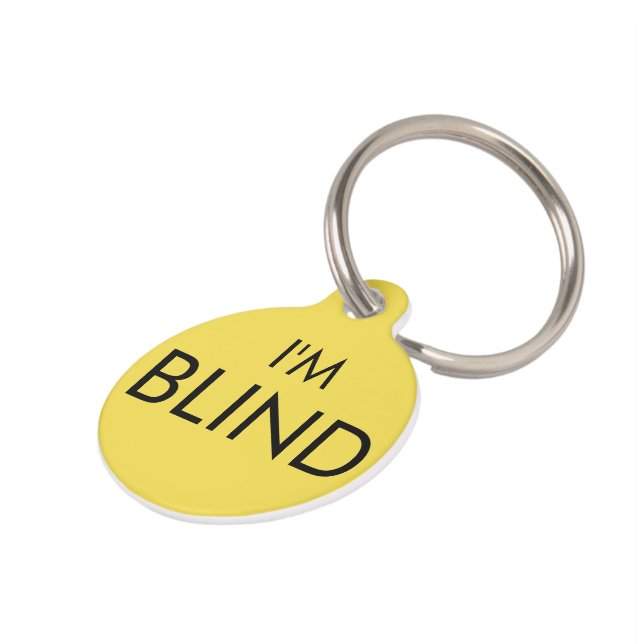 Blind dog name tag (Side)
