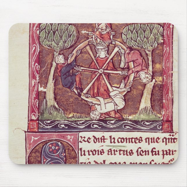 Blind goddess Fortune with King Arthur Mouse Pad (Front)