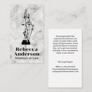 Blind Justice   Lawyer   Law   Legal Appointment Card