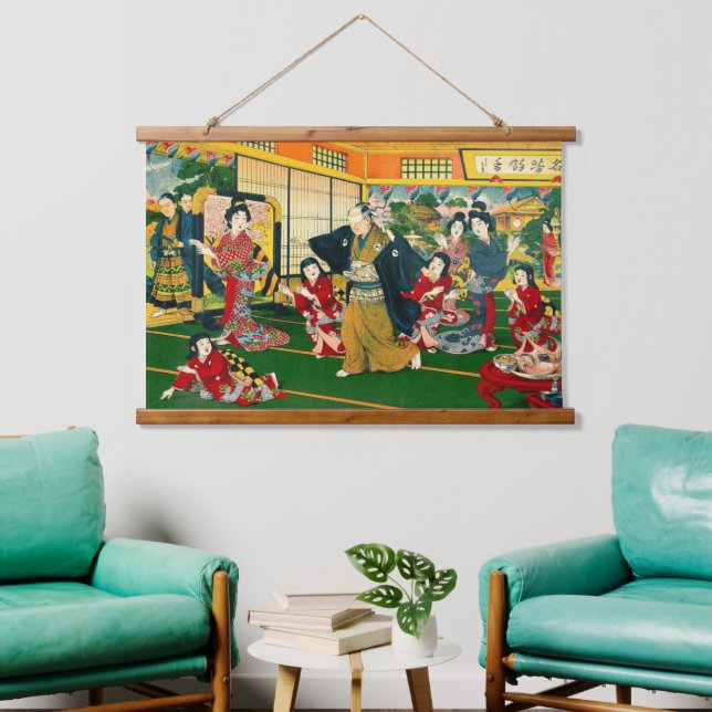 Blind Man Game  47 Ronin Artist Unknown 1925  Hanging Tapestry (Living Room)