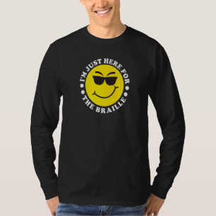 Blind People Humour Braille Reader Blind Guy Humor T-Shirt
