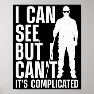 Blind Person Art For Men Women Blind People Sight  Poster