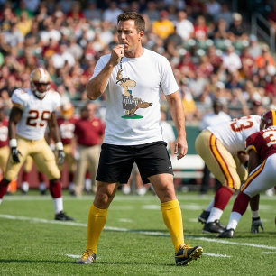 Blind Referee Blowing A Whistle Mens Active T-Shirt