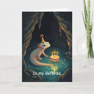 Blind Salamander Cave Belated Birthday Humour Card