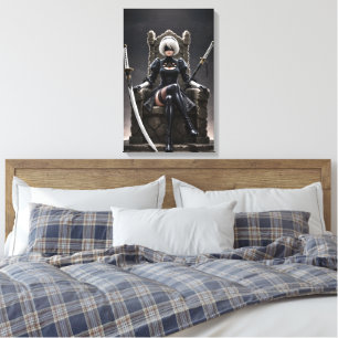 Blind Throne – Dark Fantasy Gothic Warrior Canvas Print