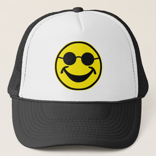 Blind yellow + your backg. & ideas trucker hat (Front)