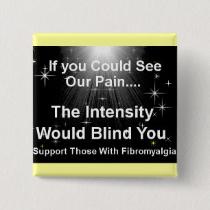 Blinding pain 15 cm square badge