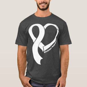 Blindness Awareness Hople Love Heart Ribbon Happy  T-Shirt