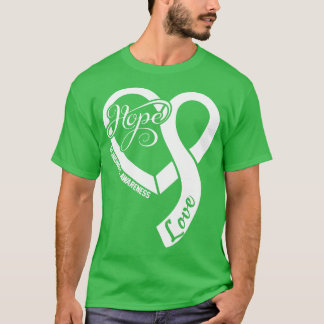 Blindness Awareness Hople Love Heart Ribbon Happy  T-Shirt