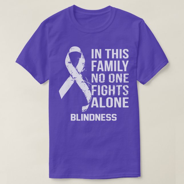 Blindness Awareness No One Fights Alone Hope For A T-Shirt (Design Front)
