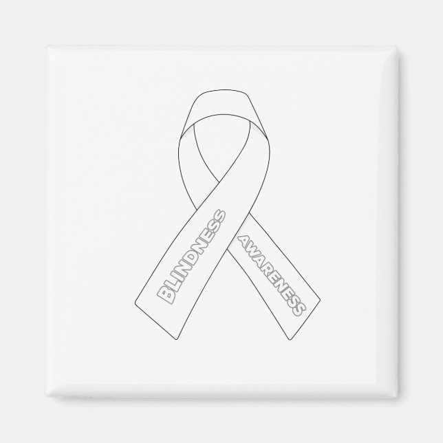 Blindness Awareness Ribbon Magnet (Front)