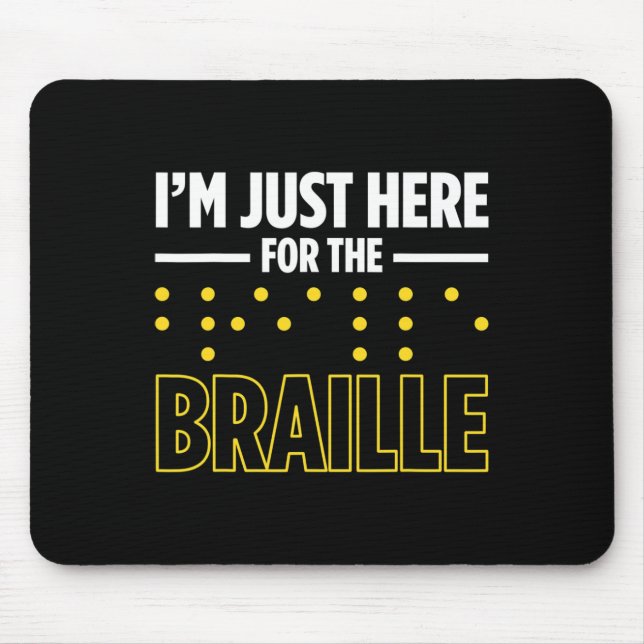 Blindness For Blind People Blind Person Braille Re Mouse Pad (Front)