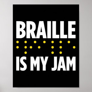 Blindness For Blind People Blind Person Braille Re Poster