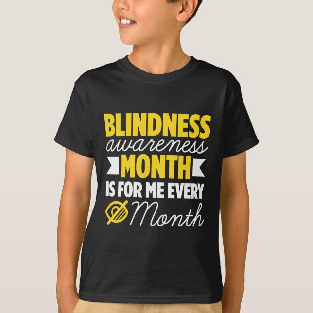 Blindness For Blind People Blind Person Braille Re T-Shirt (Front)