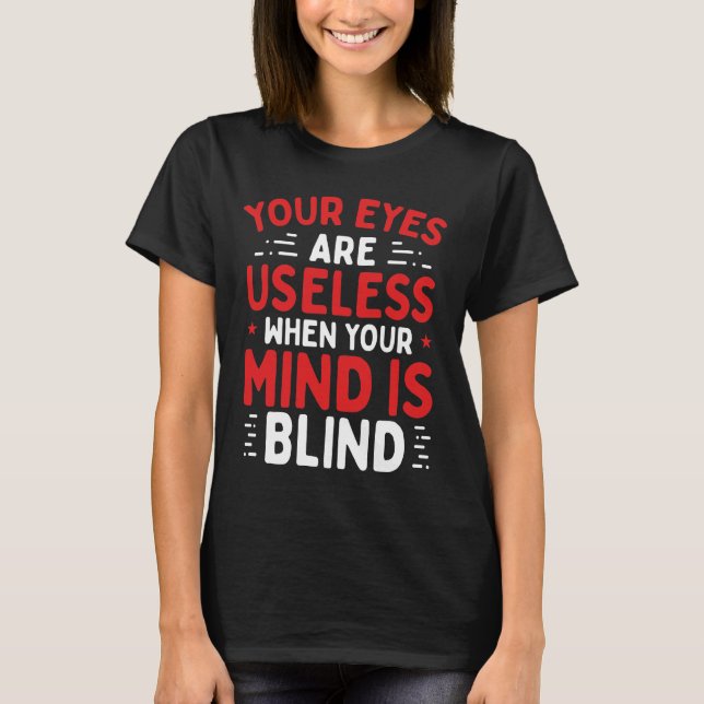Blindness Legally Blind Spot Warrior Low Vision T-Shirt (Front)
