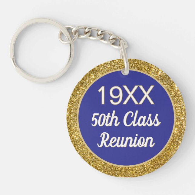 Bling!! 50th Class Reunion Keychain (Front)