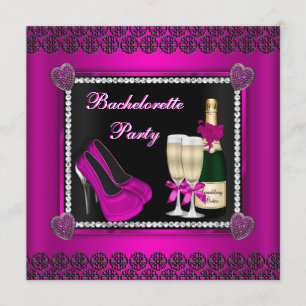 Bling and Bubbly Bachelorette Invite