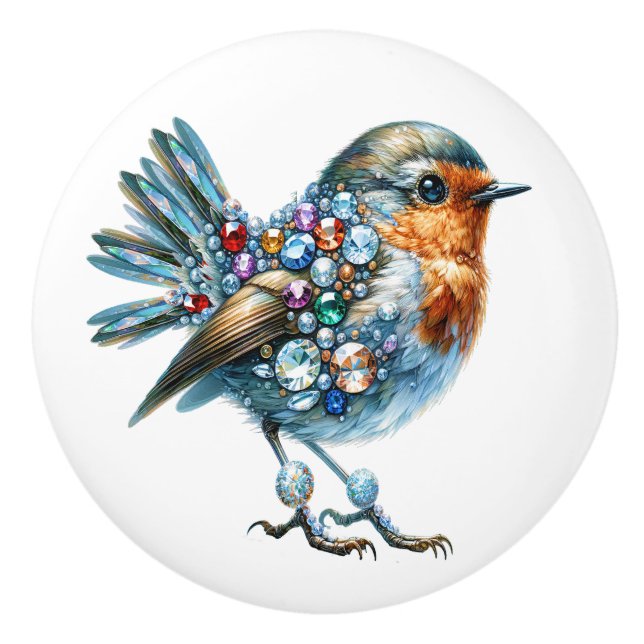 Bling Birds Theme  Ceramic Knob (Front)