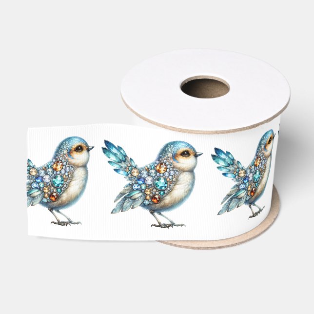 Bling Birds Theme  Grosgrain Ribbon (Spool)