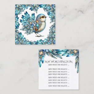 Bling Birds Theme Square Handout or Business Card