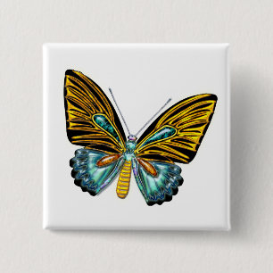 Bling Bling Butterfly 15 Cm Square Badge