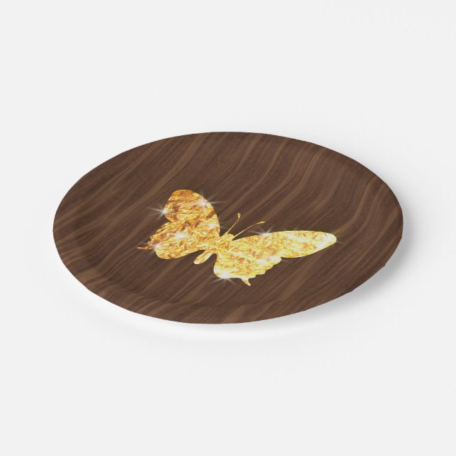 Bling Butterfly Paper Plate (Angled)