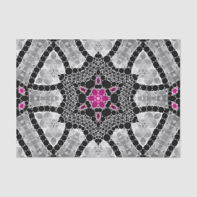 Bling Flower Abstract Tissue Paper (Front)